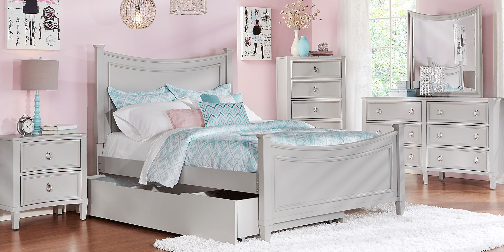 Rooms To Go Jaclyn Place Gray Twin Storage Trundle